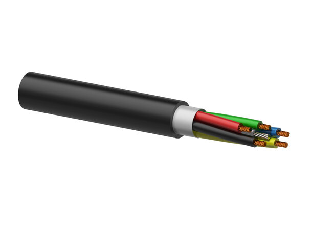 Procab LSS504, 5x0.4mm², Hvit 100m, Wire Høyttalker kabel, med opphengswire 